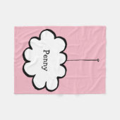文字列パーソナライズされた上のクラウド フリースブランケット (正面(横))