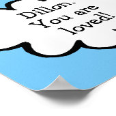 文字列パーソナライズされた上のクラウド ポスター (角)