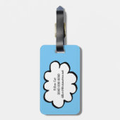 文字列パーソナライズされた上のクラウド ラゲッジタグ (裏面縦)