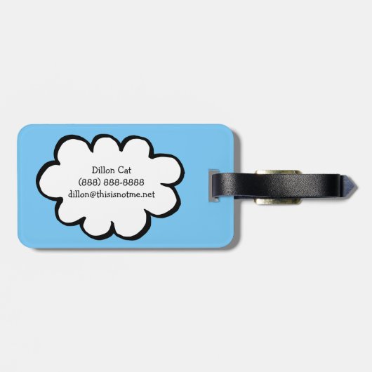 文字列パーソナライズされた上のクラウド ラゲッジタグ (裏面横)