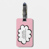 文字列パーソナライズされた上のクラウド ラゲッジタグ (裏面縦)