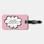 文字列パーソナライズされた上のクラウド ラゲッジタグ (裏面横)