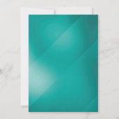 文字列ライトターコイズ金ゴールドスクリプト日付の保存 セーブザデート (裏面)