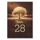 文字列ライトツリー結婚のテーブル番号 テーブルナンバー (裏面)