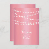 文字列ラエレガントイトのバラ金ゴールドRSVP 出欠カード (正面/裏面)