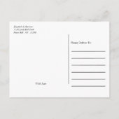 文字列ラモダンイト、白、金ゴールド日付の保存 案内ポストカード (裏面)