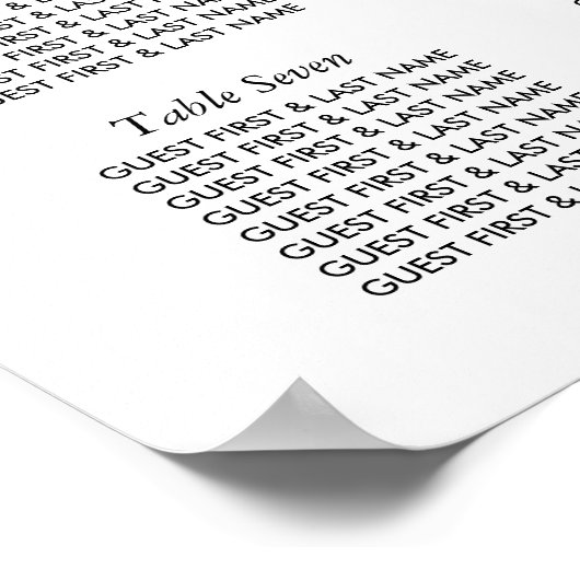 文字列ラモダンイト、赤および金ゴールドのシーティングチャート ポスター (角)