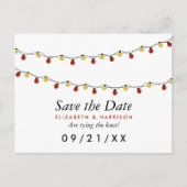 文字列ラモダンイト、赤、金ゴールド日付の保存 案内ポストカード (正面)