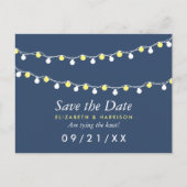 文字列ラモダンイト、黄色と白の日付を保存 案内ポストカード (正面)