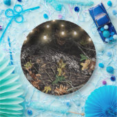 +文字列ラ素朴イト狩り迷彩柄パーティープレート ペーパープレート (パーティー)