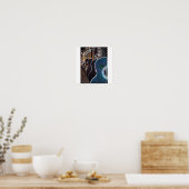 文字列白熱［赤熱］光を放つ ポスター (キッチン)