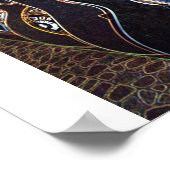 文字列白熱［赤熱］光を放つ ポスター (角)