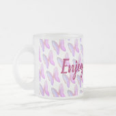 文字前向きマグ フロストグラスマグカップ (左)