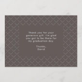 文字動揺しての卒業生写真を持ってありがとう サンキューカード (裏面)