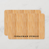 文字動揺してモノグラムウッドルックテンプレート ノートカード (正面/裏面)