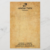 文字動揺して旧紙ルックヴィンテージテンプレート 便箋 (正面)