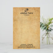 文字動揺して旧紙ルックヴィンテージテンプレート 便箋 (スタンド正面)