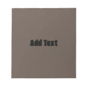 文字印刷された茶色の背景を追書加 ノートパッド (正面)