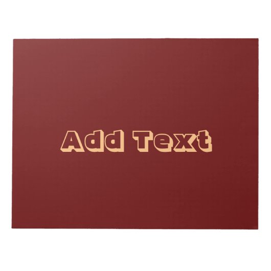 文字印刷文字名のビジネスひな形の追加 ノートパッド (正面)