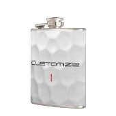 文字及び数パーソナライズされた数を有するゴルフボール フラスク (左)