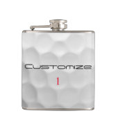 文字及び数パーソナライズされた数を有するゴルフボール フラスク (正面)