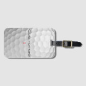 文字及び数パーソナライズされた数を有するゴルフボール ラゲッジタグ (正面横)