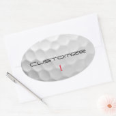 文字及び数パーソナライズされた数を有するゴルフボール 楕円形シール (封筒)