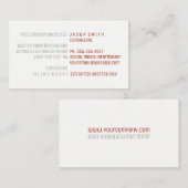 文字反転/赤 名刺 (正面/裏面)