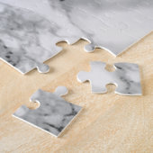 文字名カスタムジグソーパズル白黒大理石 ジグソーパズル (側面)