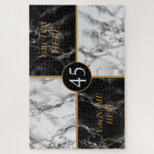 文字名カスタムジグソーパズル白黒大理石 ジグソーパズル (縦)