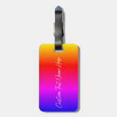 文字名カスタムレインボーカラーラゲージタグ ラゲッジタグ (裏面縦)