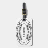 文字名カスタム住所Webサイト電話荷物タグ ラゲッジタグ (正面縦)