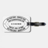 文字名カスタム住所Webサイト電話荷物タグ ラゲッジタグ (裏面横)