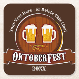 文字名年オクトーバーフェストパーティーの追加20xx スクエアペーパーコースター
