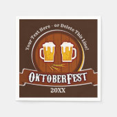 文字名年オクトーバーフェストパーティーの追加20xx スタンダードカクテルナプキン (正面)