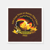 文字名年オクトーバーフェストパーティーの追加20xx スタンダードカクテルナプキン (正面)