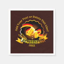 文字名年オクトーバーフェストパーティーの追加20xx スタンダードカクテルナプキン