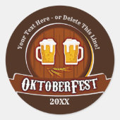 文字名年オクトーバーフェストパーティーの追加20xx ラウンドシール (正面)