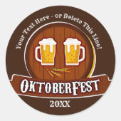 文字名年オクトーバーフェストパーティーの追加20xx ラウンドシール (正面)