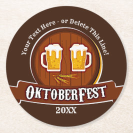 文字名年オクトーバーフェストパーティーの追加20xx ラウンドペーパーコースター