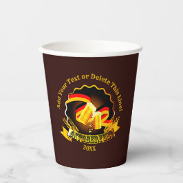 文字名年オクトーバーフェストパーティー20xx 8ozの追加 紙コップ