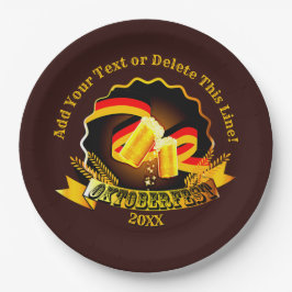 文字名年オクトーバーフェストパーティー20xx 9"を追加 ペーパープレート