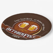 文字名年オクトーバーフェストパーティー20xx 9"を追加 ペーパープレート (アングル)