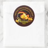 文字名年オクトーバーフェストパーティー20xx Classiの追加 ラウンドシール (バッグ)