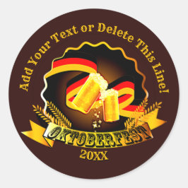 文字名年オクトーバーフェストパーティー20xx Classiの追加 ラウンドシール