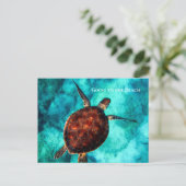 文字大海亀トロピカルブルーウォーターズ ポストカード (スタンド正面)