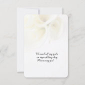 文字宇宙の花嫁付きユリ招待状 案内状 (裏面)