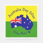 文字年のオーストラリアの日の編集 スタンダードランチョンナプキン (正面)