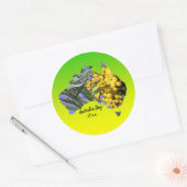 文字年の編集オーストラリア日ガムリーフワトル ラウンドシール (封筒)