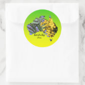 文字年の編集オーストラリア日ガムリーフワトル ラウンドシール (バッグ)